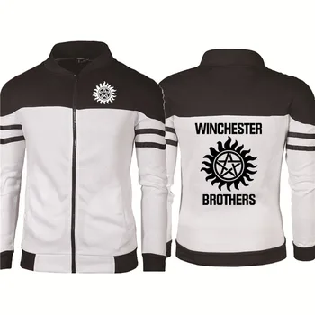 Свръхестествени Мъжки якета Winchester Bros Спортни облекла пролет есен случайни висококачествен памук Мъжки пуловер Яке с Цип облекло