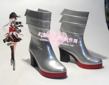 Колекция Kantai Sendai Jintsu Нака/ Къси Ботуши за Cosplay на Хелоуин За Момичета, Обувки H016