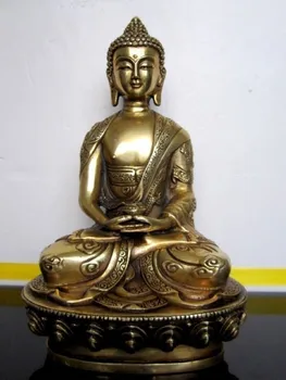 Тибетски Будист Амитабха латунная статуя на буда