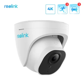 Reolink Умна IP камера 4K 8MP PoE Външна Инфрачервена Куполна камера за Нощно Виждане с функция за Откриване на човек/на Автомобила за ВИДЕОНАБЛЮДЕНИЕ RLC-820A