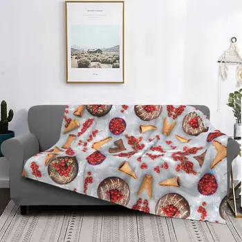 Donut Muster Decken Fleece Dekoration Glasierten Donuts Tragbare Weiche Decke für Bettwäsche Auto Plüsch Dünne Bettdecke