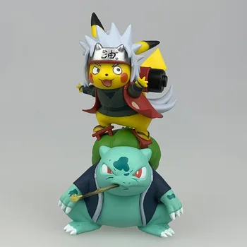 15 см Истински Аниме Pokemon Фигурка Модел Пикачу Бульбасавр Cosplay Учиха Саске Kawai Подбрани Играчки Детски Подарък