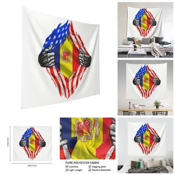 Супер Андоррское Наследство Корени Андора Флаг на САЩ Подарък Гоблен Красиви Гоблени С Принтом Ботаник R333 декоративни картини