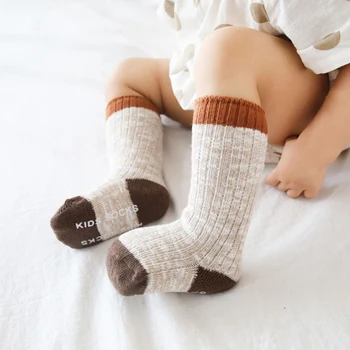 2 чифта детски чорапи за децата, чорапогащи до коляното чорапи за момичета, чорапи за момчета, чорапогащи за деца, топли зимни нескользящие чорапи на пода