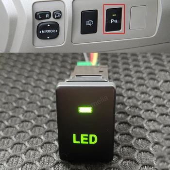 Преминете на бутона LED светлините на автомобила зелена светлина със свързващ Проводник за Toyota Camry Prius, Corolla Prado