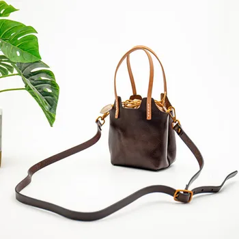 2022 Нова ежедневна чанта за количка от кожата растително Дъбени Ръчно изработени от кожа растително дъбени с Ежедневието Тканой Вътрешна Чанта Реколта Чанта-Тоут За Пазаруване