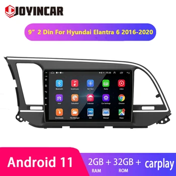Android 11 Carplay Авто Радио, Мултимедиен Плейър За Hyundai Elantra 6 2016-2018-2020 GPS Navigaion 2 Din Стерео Главното устройство