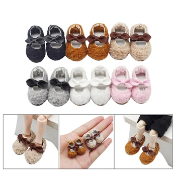 Стоп-моушън плюшен обувки, Подходящи за кукли OB11, Obitsu11, DOD, GSC и кукли 1/12 BJD Зимни обувки и Аксесоари, играчки