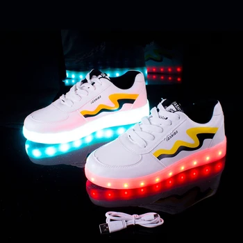 2021 Нова Спортни обувки с led подсветка за момчета, обувки на равна подметка, Танцово представяне в стил хип-хоп, Светещ обувки за момичета, Сценично Светлинно шоу