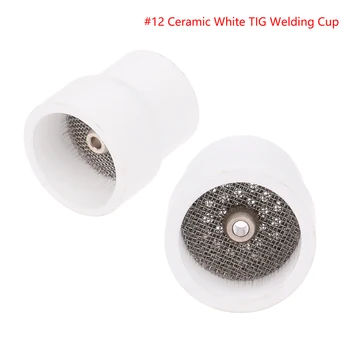 Чаша алуминий дюза 12#&16# бялата керамика за WP9/20/17/18/26 Чаша заваръчната Горелка Tig
