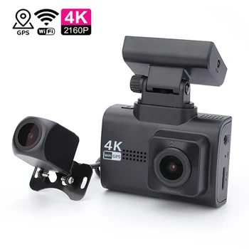 Автомобилен Видеорекордер Dash Cam 4K HD WiFi Автомобилен Видеорекордер За Шофиране на Автомобил 24H Паркинг Монитор за Нощно Виждане GPS Тракер Автомобилна Камера, G-sensor