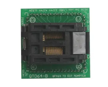 Гнездо программатора за чипове ЗА микропроцесор QFP64 за контакт ETL 908 и гнездо ETL705