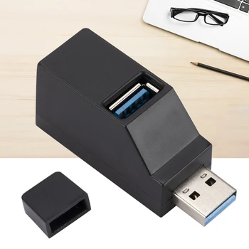Компактен размер, Лек Мулти Сплитер Адаптер USB2.0 Разпределителен Хъб USB Хъб с 3-портов Сплитер USB3.0 Удължител за Преносими КОМПЮТРИ