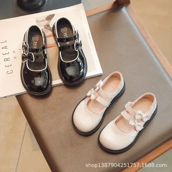 Обувки за малки момичета с лък; Колекция 2022 г.; Есен обувките Мери Джейн е на платформа в стил Лолита