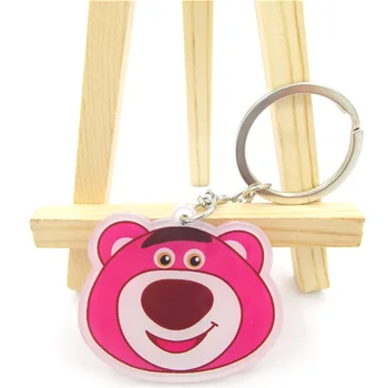 Играта на играчките Акрилни ключ висулка сладък карикатура животни момиче ключодържател чанта декоративна висулка, малък подарък