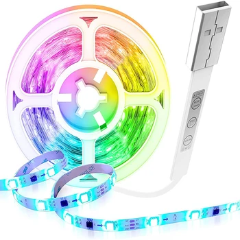USB 5 Led Лента Светлини Мечта Цвета на 1 М 2 М RGB Музика Led Лента USB Храна за Дома Ленти RGB Светлини Осветление