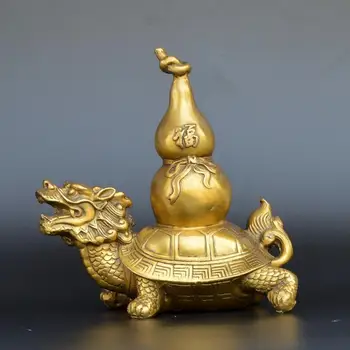Колекция от Порцелан изящна изработка производство латунная тиква дракон статуя на костенурка