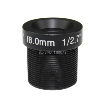 HD IR обектив с ъгъл на наклон 8 mm за камери за видеонаблюдение е стандартна резба M12x0,5, подходяща и за двата чипсет 1/2,7 