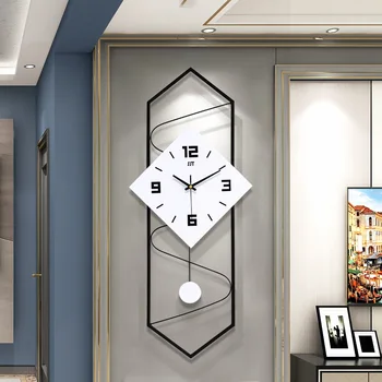 Леки луксозни стенни часовници в стил хол, скандинавските творчески минималистичные часовници, домашна мода, индивидуално художествено украса, кварцов часовник