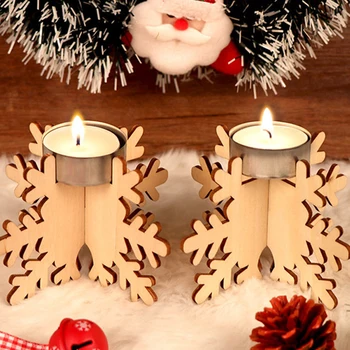 Дървени Коледни Свещи Маса Европейските Малки Скандинавските Свещи Маса Коледни Древни Чаени Тела Стайни Вази Салонные Влакчета Вази