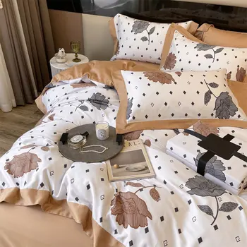 Ретро дизайн на цветни комплекти спално бельо за възрастни, удобни на 80-те години памук пълен кралицата на поп домашен текстил плосък лист чаршаф калъфка
