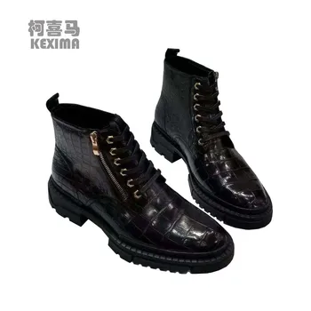 yingshang/ново записване, мъжки обувки от крокодилска кожа, мъжки обувки от крокодилска кожа, мъжки обувки, зимни обувки за мъже