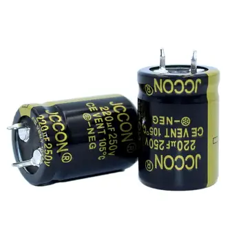 Електролитни кондензатори JCCON с дебелото стъбло 250v220uf обем 22x30 Инверторная мощност