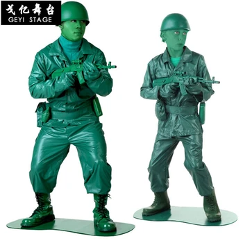 Сценична Облекло За Изпълнения на Японски Зелен Войници Армейски Офицер-Предател униформи, Забавни Костюми За Cosplay и Партита