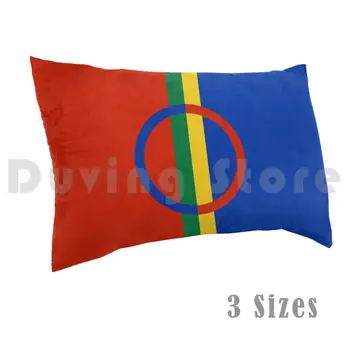 Калъфка за възглавница с принтом Saam хартата 50x75 Samis Sami Level Sames Samés Sames Flag Flagshop Скандинавия Швеция Норвегия