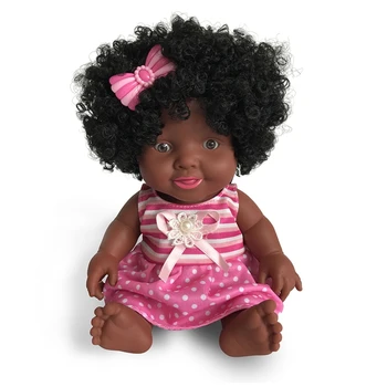 5.12x9.84in Африкански Черен за Кукла Момиче Reborn Baby Ранно Развитие на Легло/Разтегателен Съпътстващи Аксесоари Винил Сладки за До