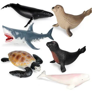 Детски подарък моделиране на морски животни статичен модел мека гумена надуваема водна играчка акула костенурка