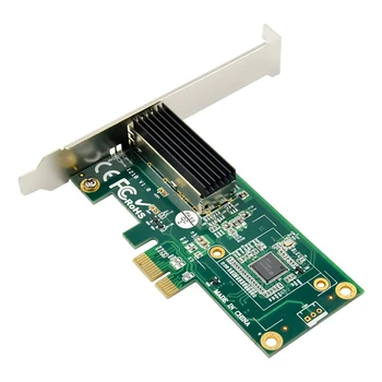 PCI-E оптична мрежова карта на PCI-E X1 I210AS С един Порт 1000 М Ethernet SFP С един оптичен порт на Сървъра Оптичен адаптер