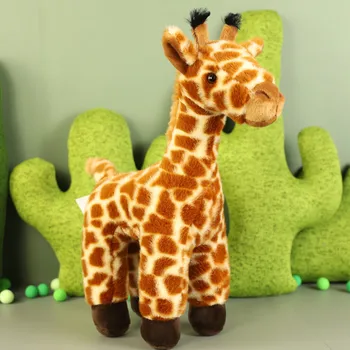 ново реалистична Симулация Жираф Елен Парк Щастливо животно красива украса добро качество на мека Успокояваща кукла коледен подарък за рожден ден
