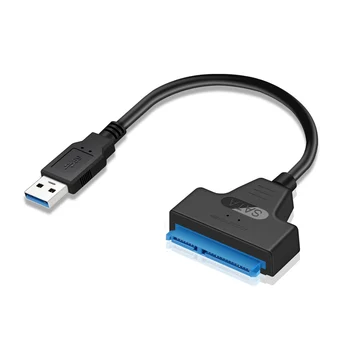 USB 3.0 SATA 3 Кабел Sata към USB 3.0 Адаптер до 6 Gb/с Подкрепа за 2,5-инчов Външен твърд диск, SSD Твърд диск 22-пинов кабел Sata III