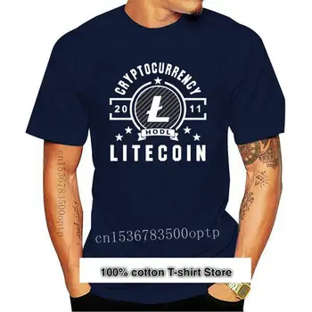 Camiseta de algodón de manga corta ал hombre, camisa de talla grande против criptomoneda de Litecoin, novedad de 2021, 2021