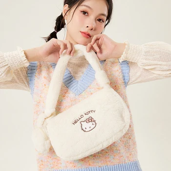 Sanrioed Kuromi Hellokitty Есен и зима 2022, Нова Плюшен чанта за Подмишниците, Дамска Чанта на рамото, Скъпа чанта, Подарък