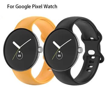 Силиконов каучук, Без разлика За Google Pixel Watch Sport Smartwatch гривна на китката Correa Аксесоари Каишка за Pixel Watch Active Band