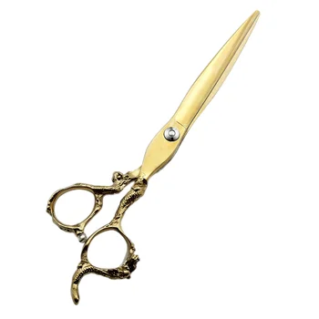 Ножица за Подстригване на Коса Груминга Любимец Салон неръждаема Стомана 440к 7 инча высокосортные Златни Японски За Кучета