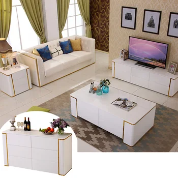 разтегателен диван 3 s + Поставка за телевизор поставка mueble stalinite маса от неръждаема стомана + масичка за кафе centro + трапезария страничен шкаф + ъгъл маса