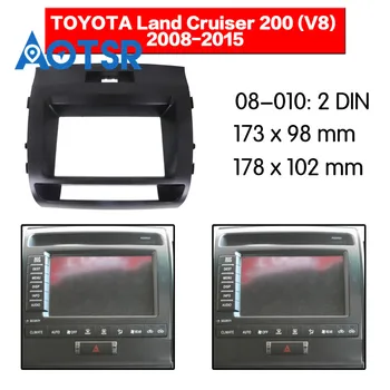 2 din Радио Панел за TOYOTA Land Cruiser 200 (V8) 2008-2015 Стерео Аудио Панел за Монтиране на Инсталация Тире Комплект Рамка Адаптер
