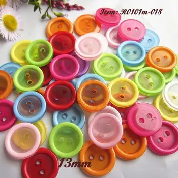 Детски копчета 100шт 13 мм/15 мм смесени копчета от смола цвят Карамел за шиене, scrapbooking, занаяти, декоративни аксесоари