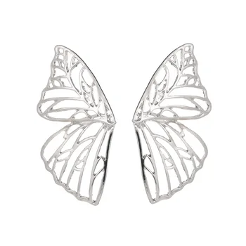 Кухи обеци с крила на пеперуда Модерен подвижен обеци на едро