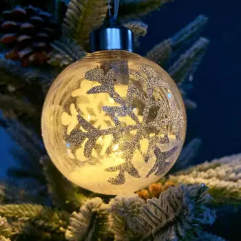 Коледен Бал Необичайно Лек Нежен Модел Коледна Снежинка с LED Светлинен Топката за Парти Коледно Дърво Бал Коледен Бал