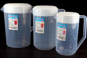 2017 нов утолщающий хранително-вкусовата полипропилен материал мерителна чашка с мащаба с капак 2000 ml-5000 мл