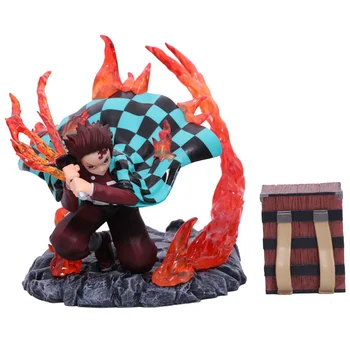 15 см Аниме Demon Slayer Фигурка Demon Slayer GK flame Kamado Tanjirou PVC Фигурки са подбрани Модел Играчки, подаръци За Деца