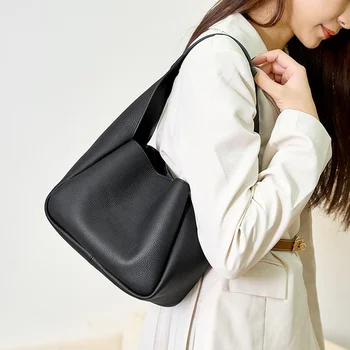 Есенно-зимни нова кожена дамска чанта на рамото, ръчна чанта, голяма тенденция голям дамски универсална чанта за подмишниците